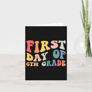 Back To School 6th Grade 6th Grade Groovy Teacher  Card