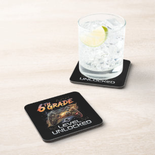 Back to School 6th Grade Boys First Day School Beverage Coaster