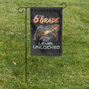 Back to School 6th Grade Boys First Day School Garden Flag