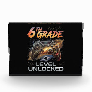 Back to School 6th Grade Boys First Day School Photo Block