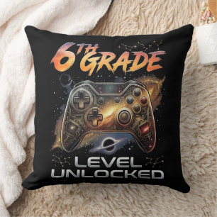 Back to School 6th Grade Boys First Day School Throw Pillow