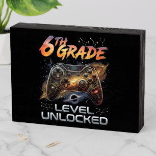 Back to School 6th Grade Boys First Day School Wooden Box Sign