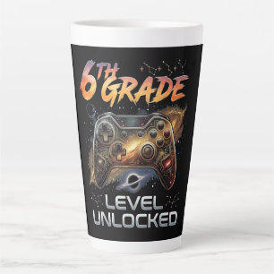 Back to School 6th Grade Gamer First Day School Latte Mug
