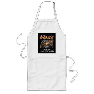 Back to School 6th Grade Gamer First Day School Long Apron