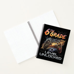 Back to School 6th Grade Gamer First Day School Notebook