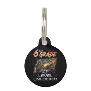 Back to School 6th Grade Gamer First Day School Pet ID Tag