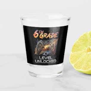 Back to School 6th Grade Gamer First Day School Shot Glass