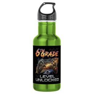 Back to School 6th Grade Gamer First Day School Stainless Steel Water Bottle