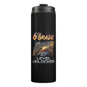 Back to School 6th Grade Gamer First Day School Thermal Tumbler