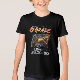 Back to School 6th Grade Gamer First Day School Tri-Blend Shirt