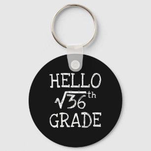 Back To School 6th Grade Square Root Of 36 Math Ki Keychain