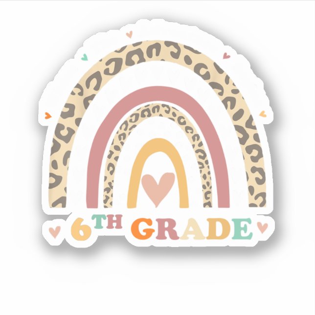 Back To School 6Th Grade Where The Adventure Begin Sticker (Front)