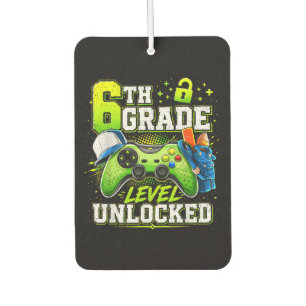 Back to School 6th Sixth Grade Level Unlocked Air Freshener