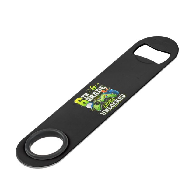 Back to School 6th Sixth Grade Level Unlocked Bar Key (Back Angled)