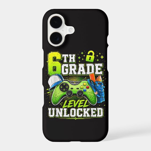 Back to School 6th Sixth Grade Level Unlocked Case-Mate iPhone Case (Back)