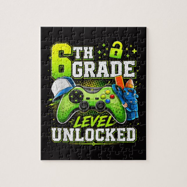 Back to School 6th Sixth Grade Level Unlocked Jigsaw Puzzle (Vertical)