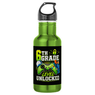 Back to School 6th Sixth Grade Level Unlocked Stainless Steel Water Bottle