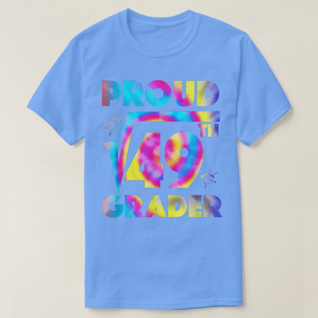 Back to school 7th Grade Square Root of 49 Student T-Shirt (Design Front)