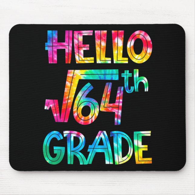 Back to school 8th Grade Square Root of 64 math ki Mouse Pad (Front)