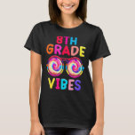 Back To School 8th Grade Vibes Tie Dye Sunglasses  T-Shirt