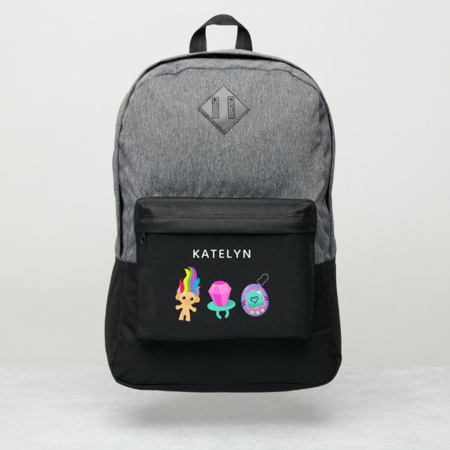 Back to School 90s Nostalgia Retro  Port Authority® Backpack (Front)