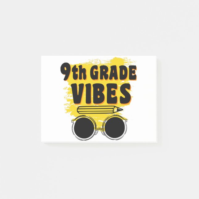 Back To School 9th Grade Vibes Shirt First Day Kid Post-it Notes (Front)