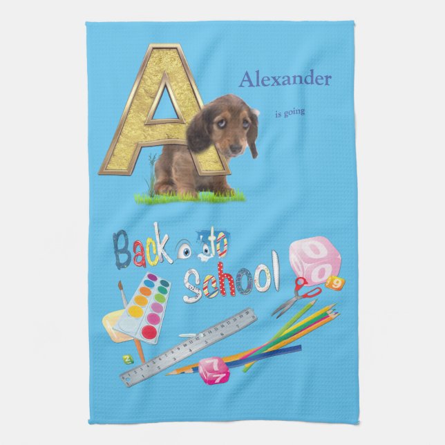Back To School ABC Fabric Tea Towels (Vertical)