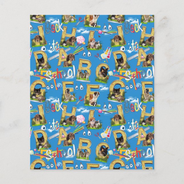 Back To School ABC Repeat Design Case For The iPad Flyer (Front)