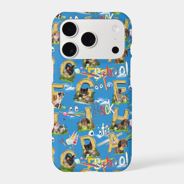 Back To School ABC Repeat Design Iphone Case (Back)