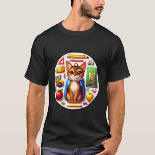 Back To School Abyssinian Cat Boys Girls Student K T-Shirt