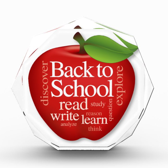 Back to School Acrylic Award (Front)