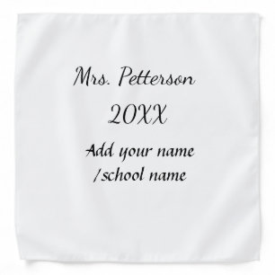 Back to school add teacher name year school name  bandana