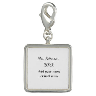 Back to school add teacher name year school name charm
