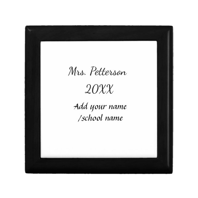 Back to school add teacher name year school name  gift box (Front)