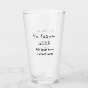 Back to school add teacher name year school name  glass