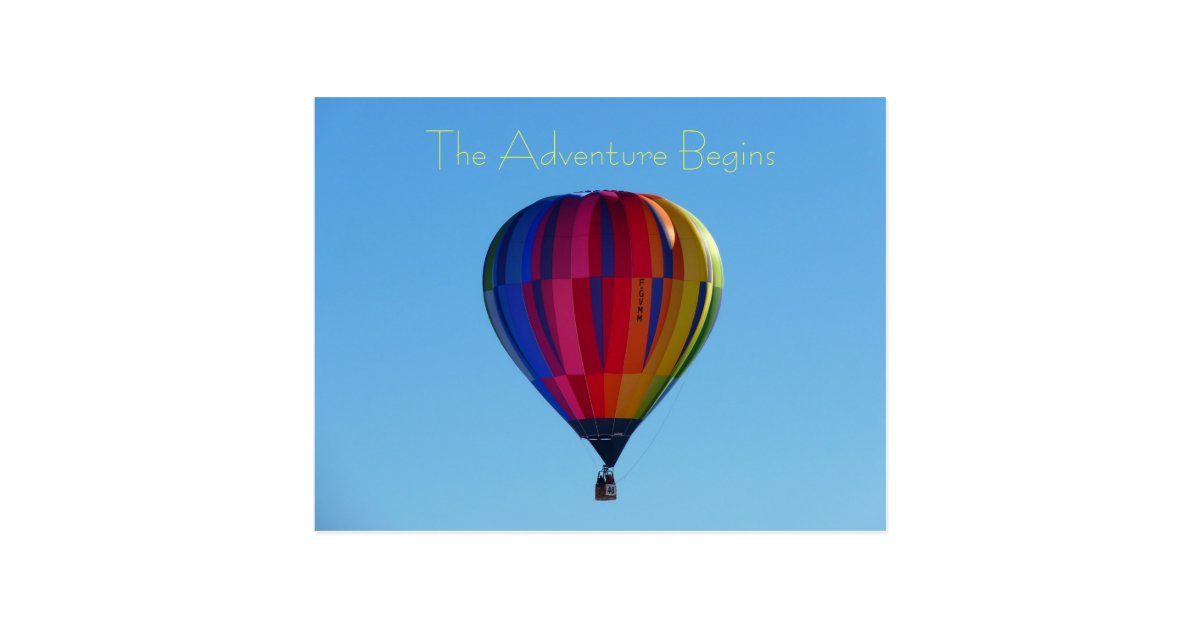 Back to School Adventure Hot Air Balloon Postcard | Zazzle.com