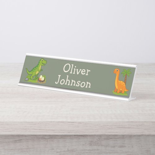 Back to School Adventure Starts Here Dinosaur Desk Name Plate