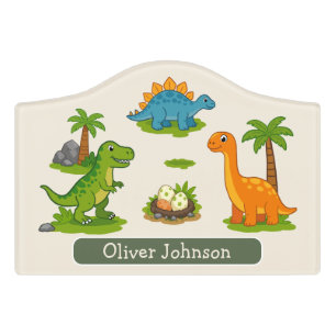Back to School Adventure Starts Here Dinosaur Door Sign