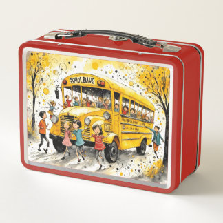 Back to School Again Metal Lunch Box