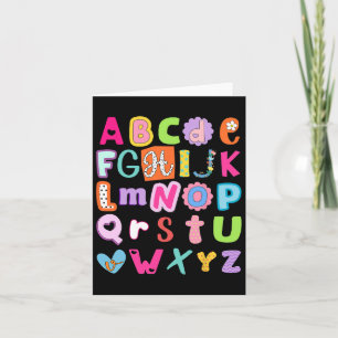 Back To School Alphabet Abcs First Day Of School T Card