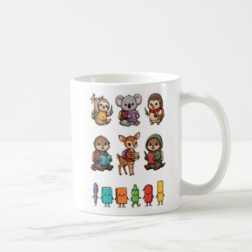 Back to School Animal Squad PNG | Cute Racoon kids Coffee Mug