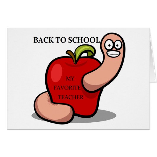 "BACK TO SCHOOL" APPLE CARDS (Front Horizontal)