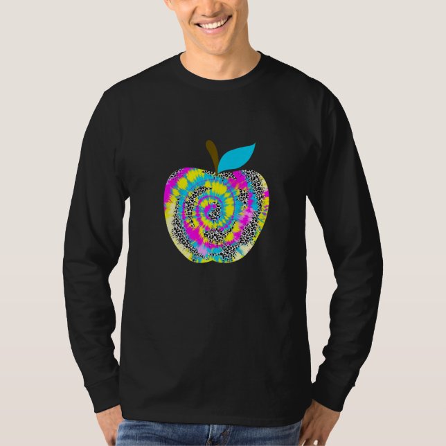Back To School Apple Happy First Day Of School Tea T-Shirt (Front)
