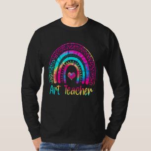 Back To School Art Teacher First Day Tie Dye Rainb T-Shirt
