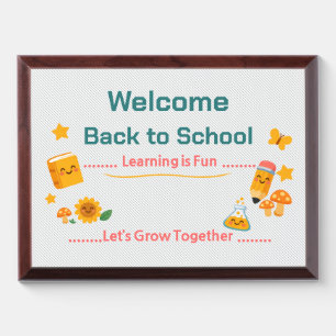 Back to School Award Plaque Classroom Decor