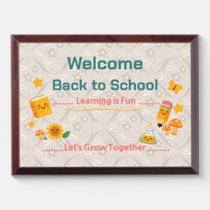 Back to School Award Plaque   Classroom Decor