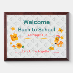 Back to School Award Plaque Classroom Decor