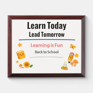 Back to School Award Plaque Classroom Decor
