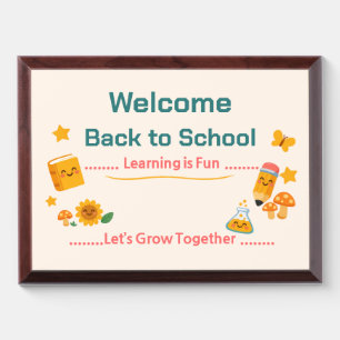 Back to School Award Plaque   Classroom Decor
