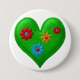 Back to School, Backpack Pins buttons Green Heart